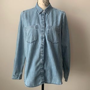 Express Denim Button-Down Shirt
